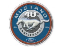 Enseigne Ford Mustang  en métal ronde / 40th Anniversary